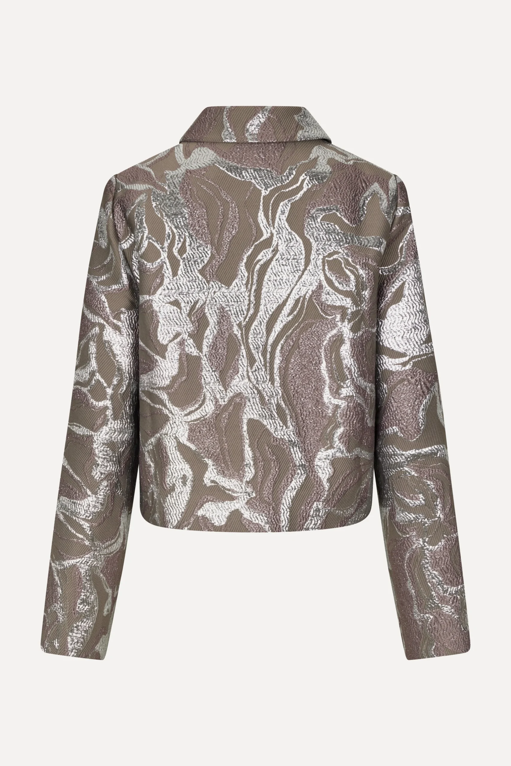 Boxy Straight Jacket - Abstract Foliage-STINE GOYA Best Sale