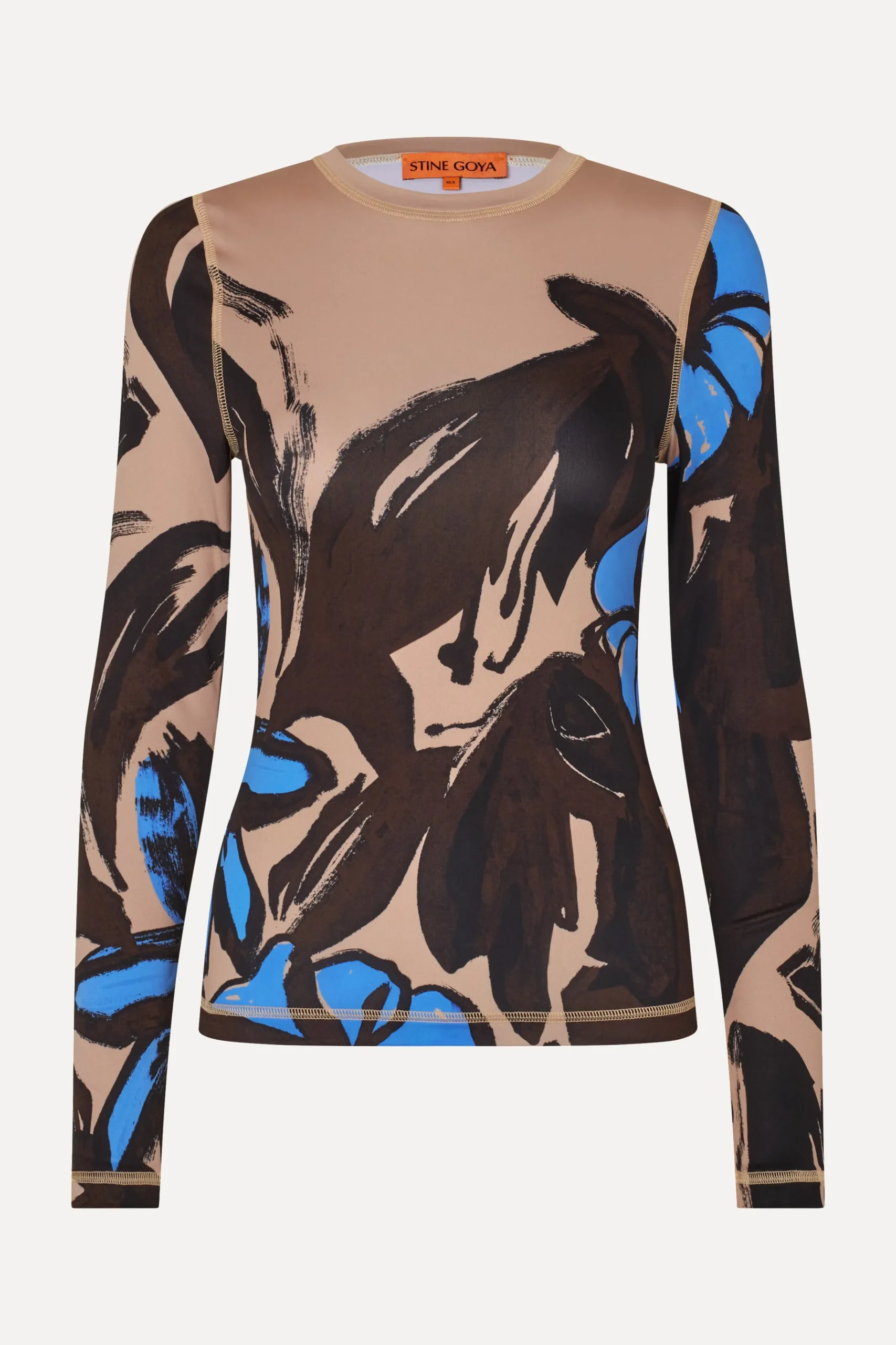 Elastic Long Sleeve Top - Eccentric Floral-STINE GOYA Outlet