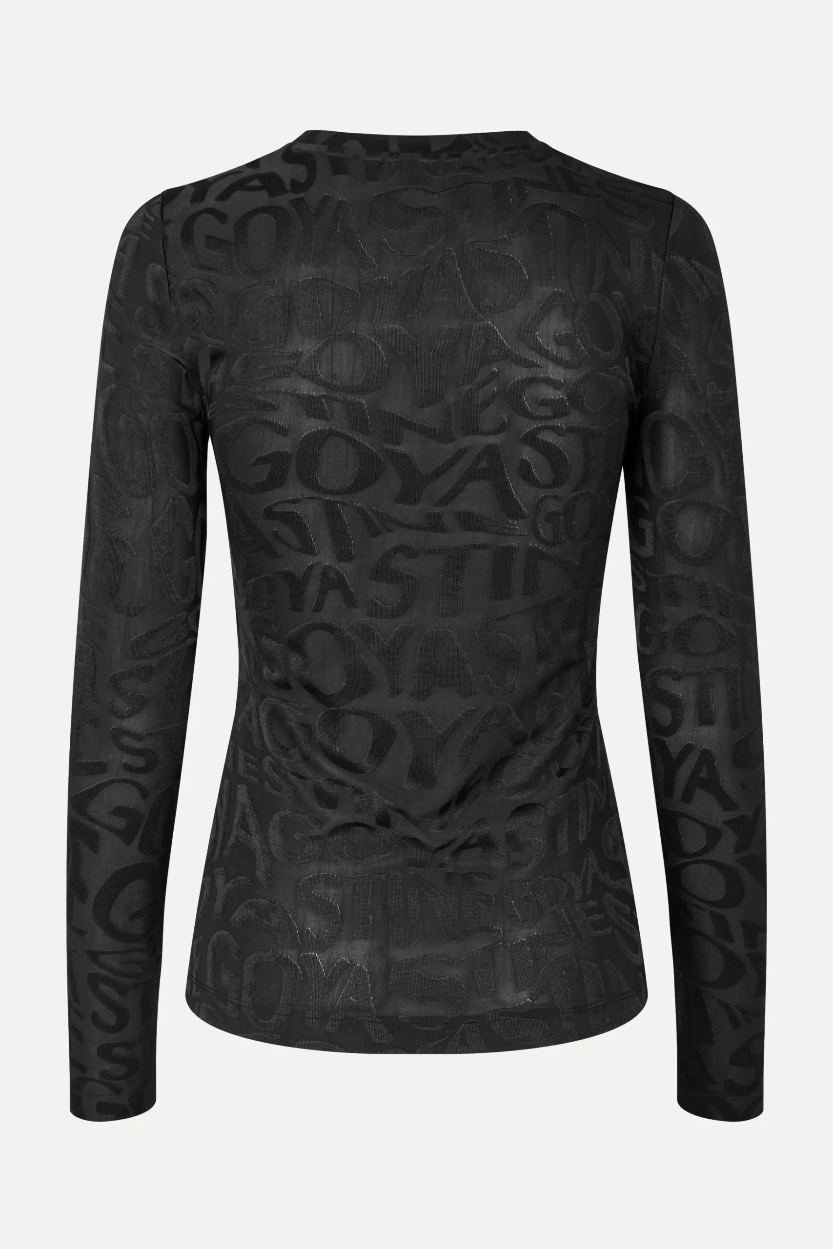 Elastic Long Sleeve Top - Liquified Logo-STINE GOYA Cheap