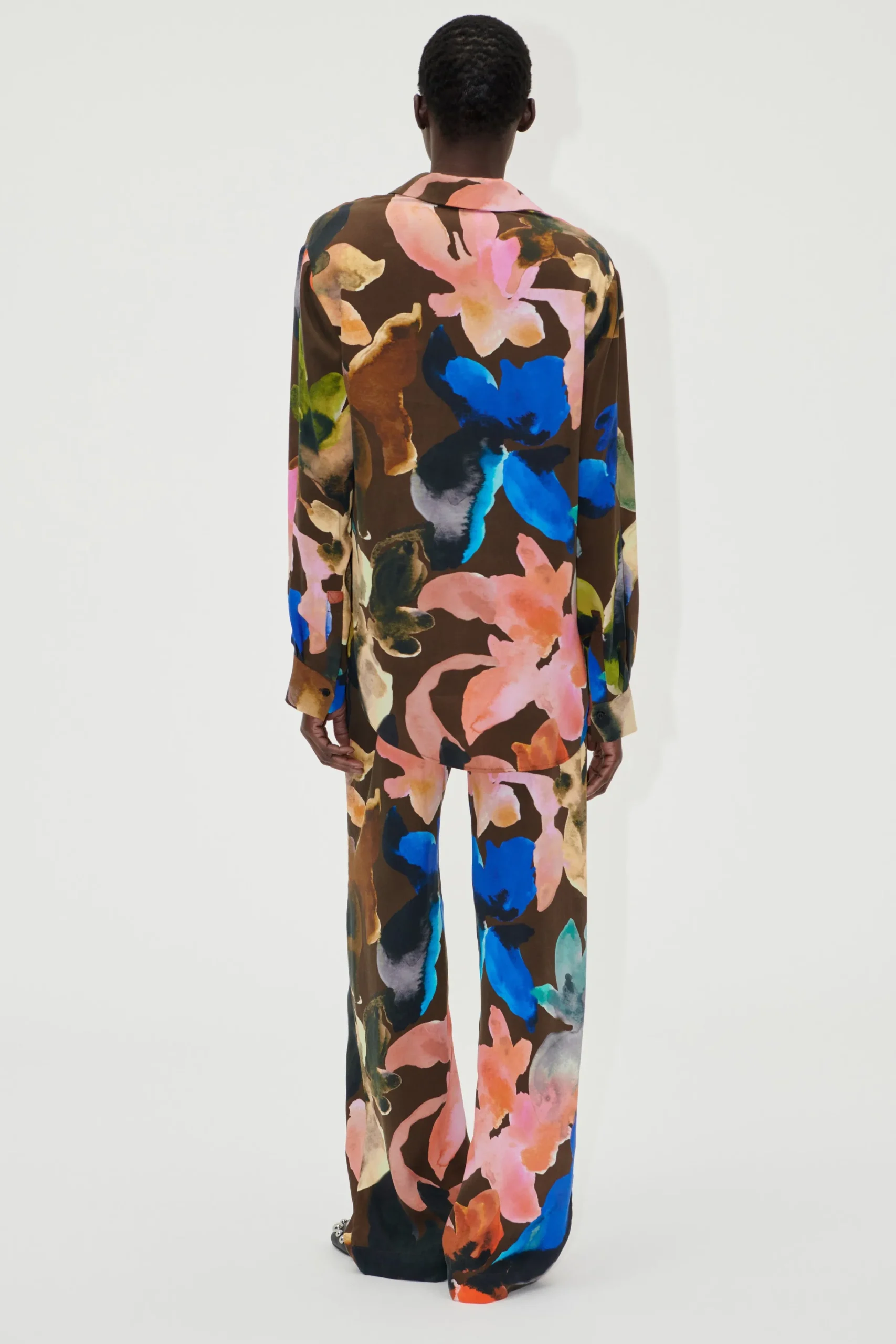 Elasticated Long Pants - Aquarelle Garden-STINE GOYA Hot