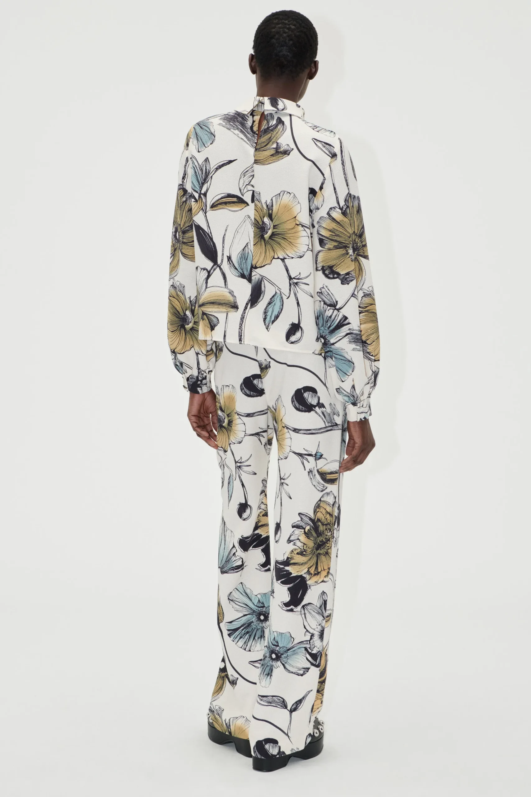 Elasticated Long Pants - Fine Line Poppies-STINE GOYA Cheap