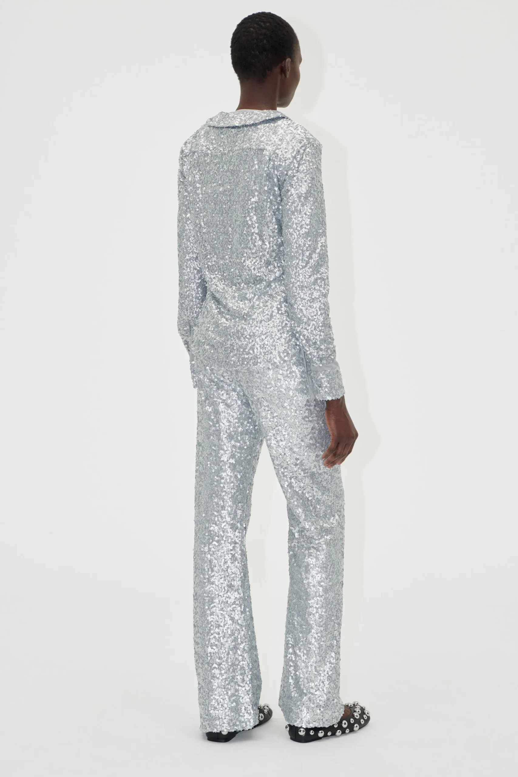 Elasticated Straight Long Pants - Steel Grey-STINE GOYA Hot