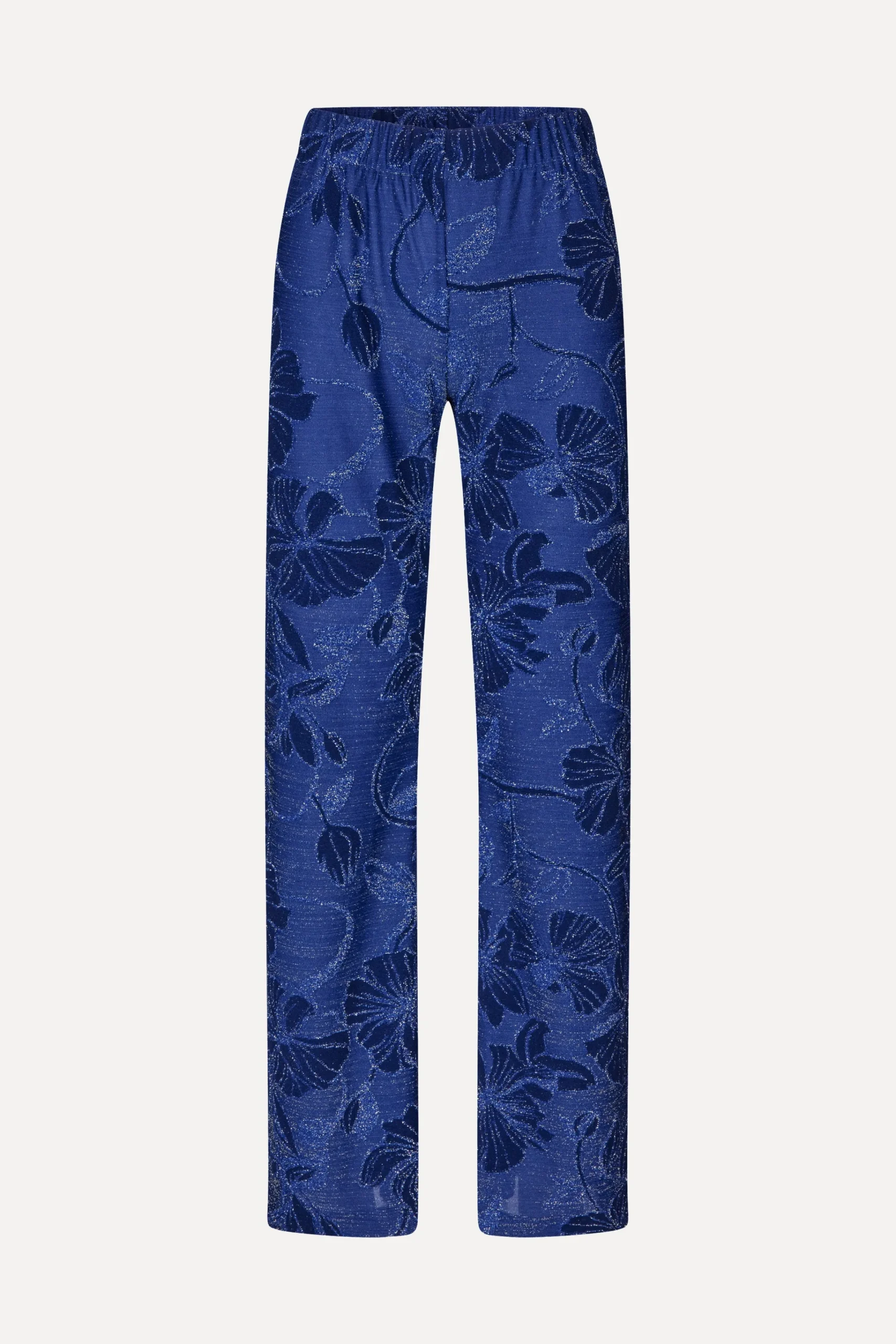 Elasticated Straight Long Pants - Fine Line Poppies-STINE GOYA Outlet
