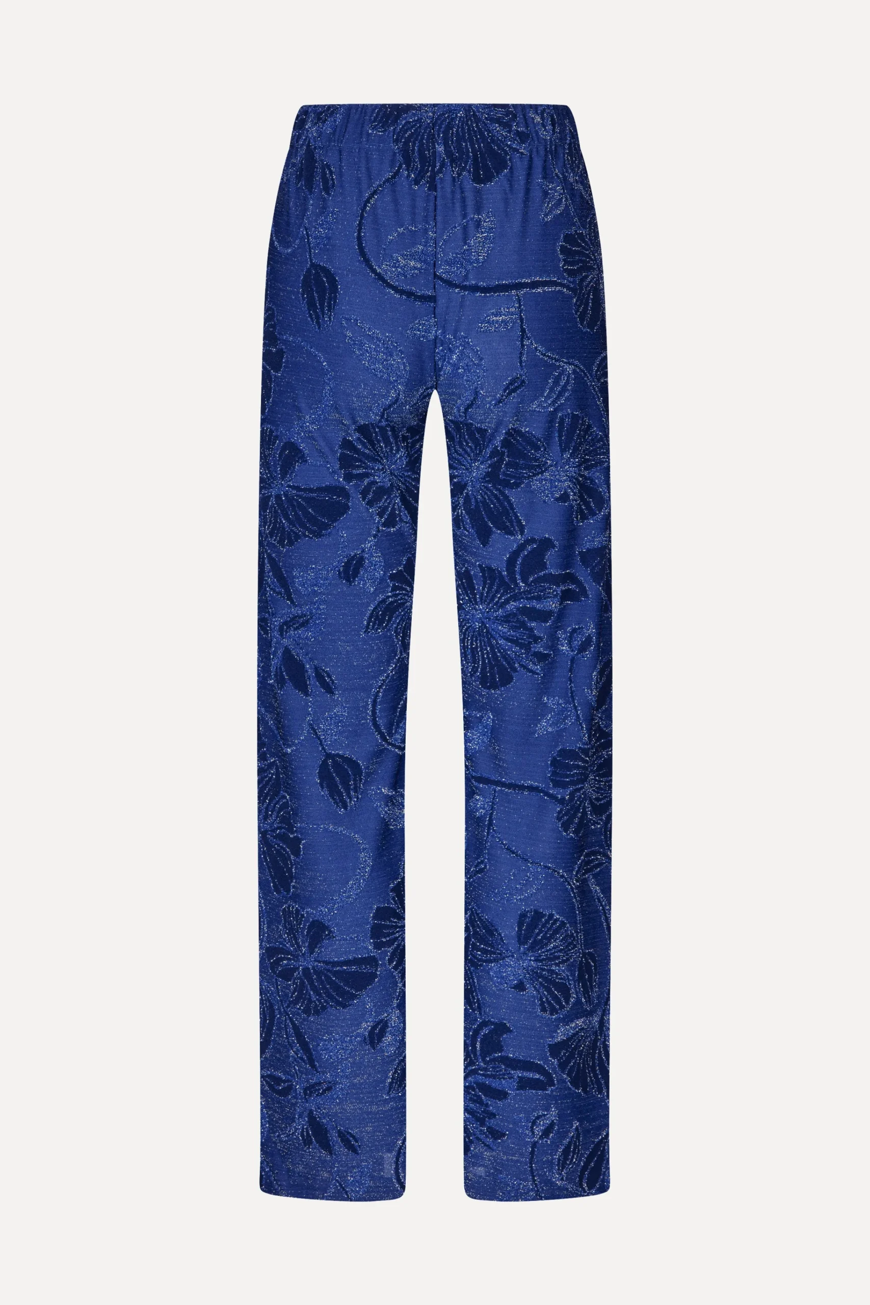 Elasticated Straight Long Pants - Fine Line Poppies-STINE GOYA Outlet