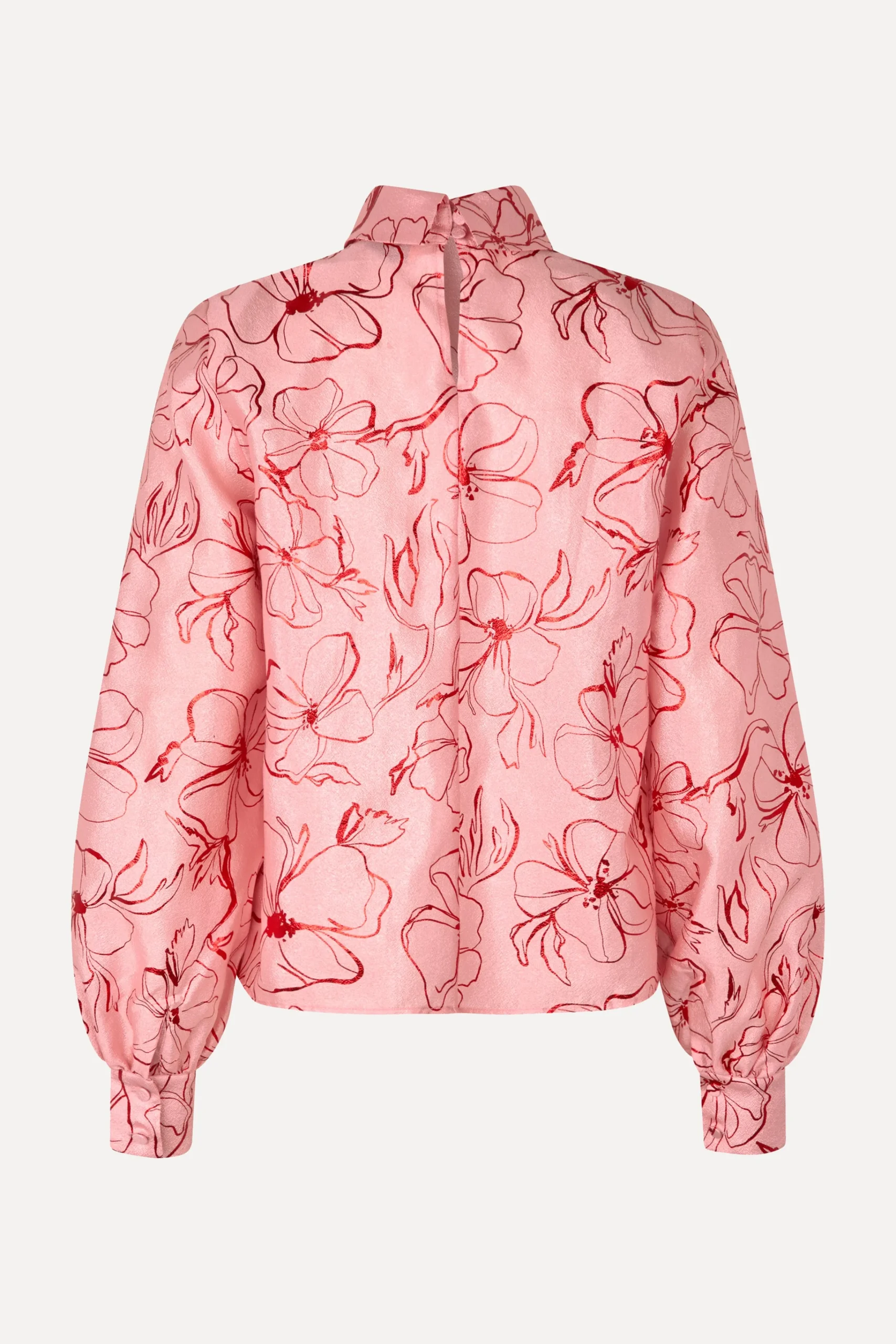 Gathered Long Sleeve Top - Foil Foliage-STINE GOYA Best