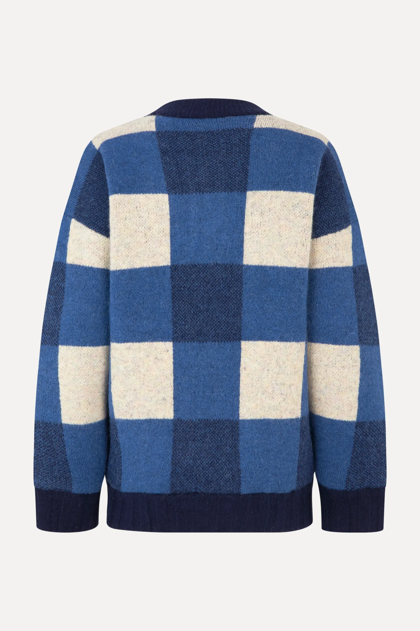 Gingham Check Bomber - Blue Gingham Check-STINE GOYA Discount