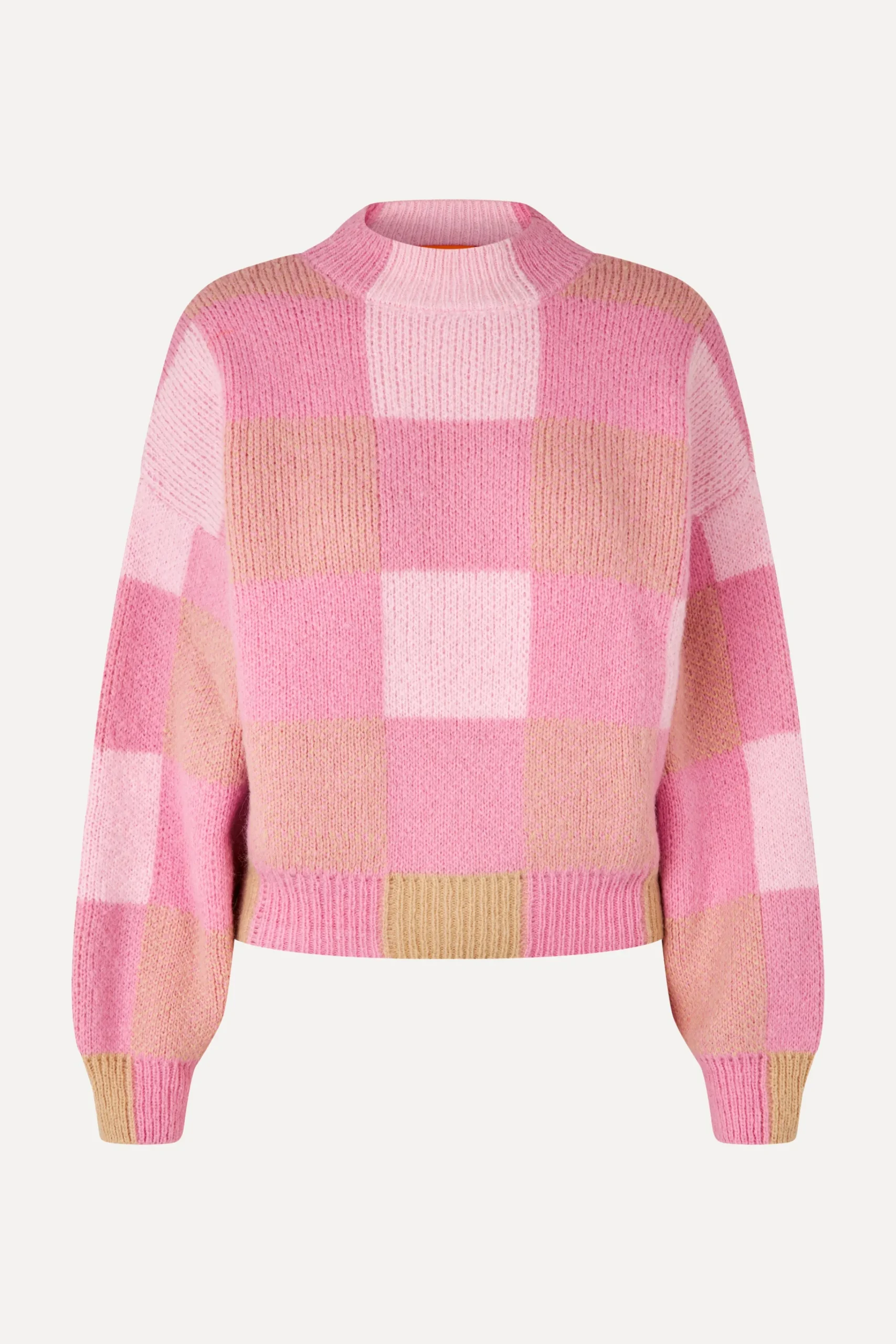 Gingham Check Sweater - Pink Gingham Check-STINE GOYA Cheap