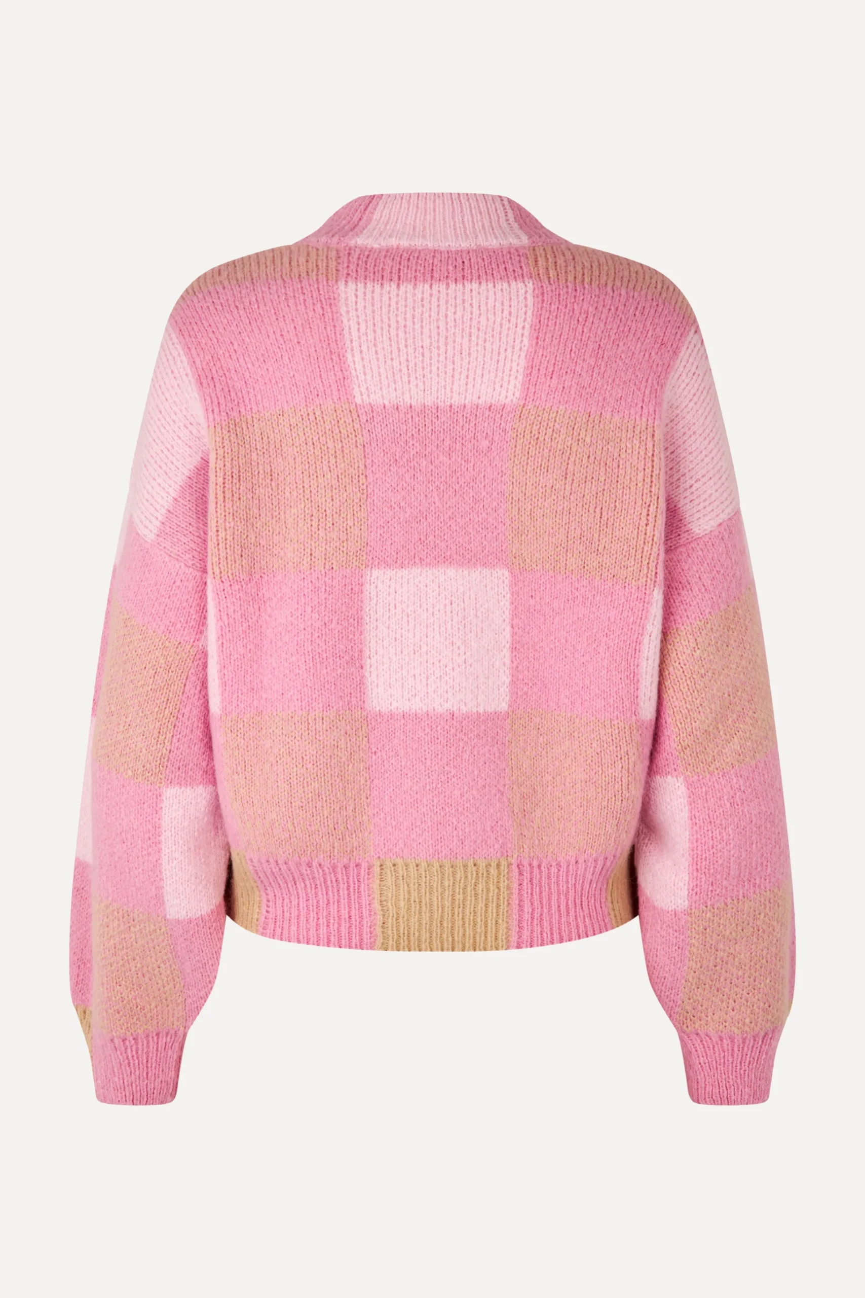 Gingham Check Sweater - Pink Gingham Check-STINE GOYA Cheap