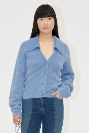 Long Sleeve Cardigan - Infinity Blue-STINE GOYA Store