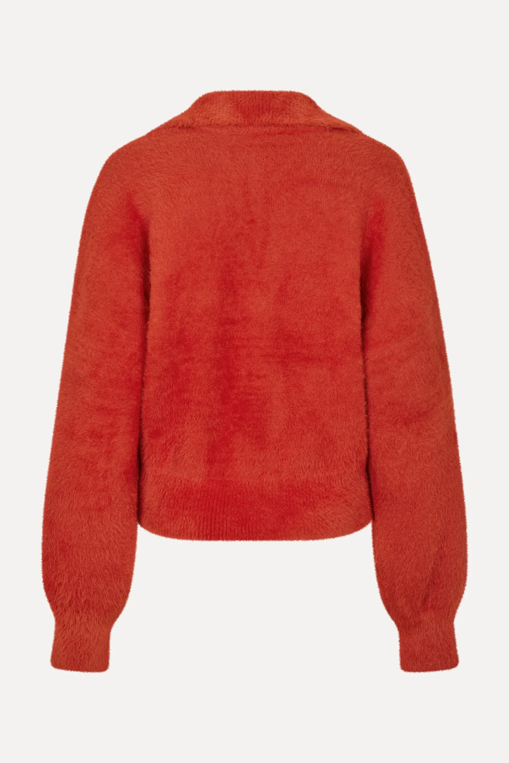 Long Sleeve V Neckline Collar Jumper - Red Ochre-STINE GOYA Clearance