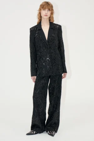 No Waistband Long Pants - Abstract Embellishment-STINE GOYA Outlet