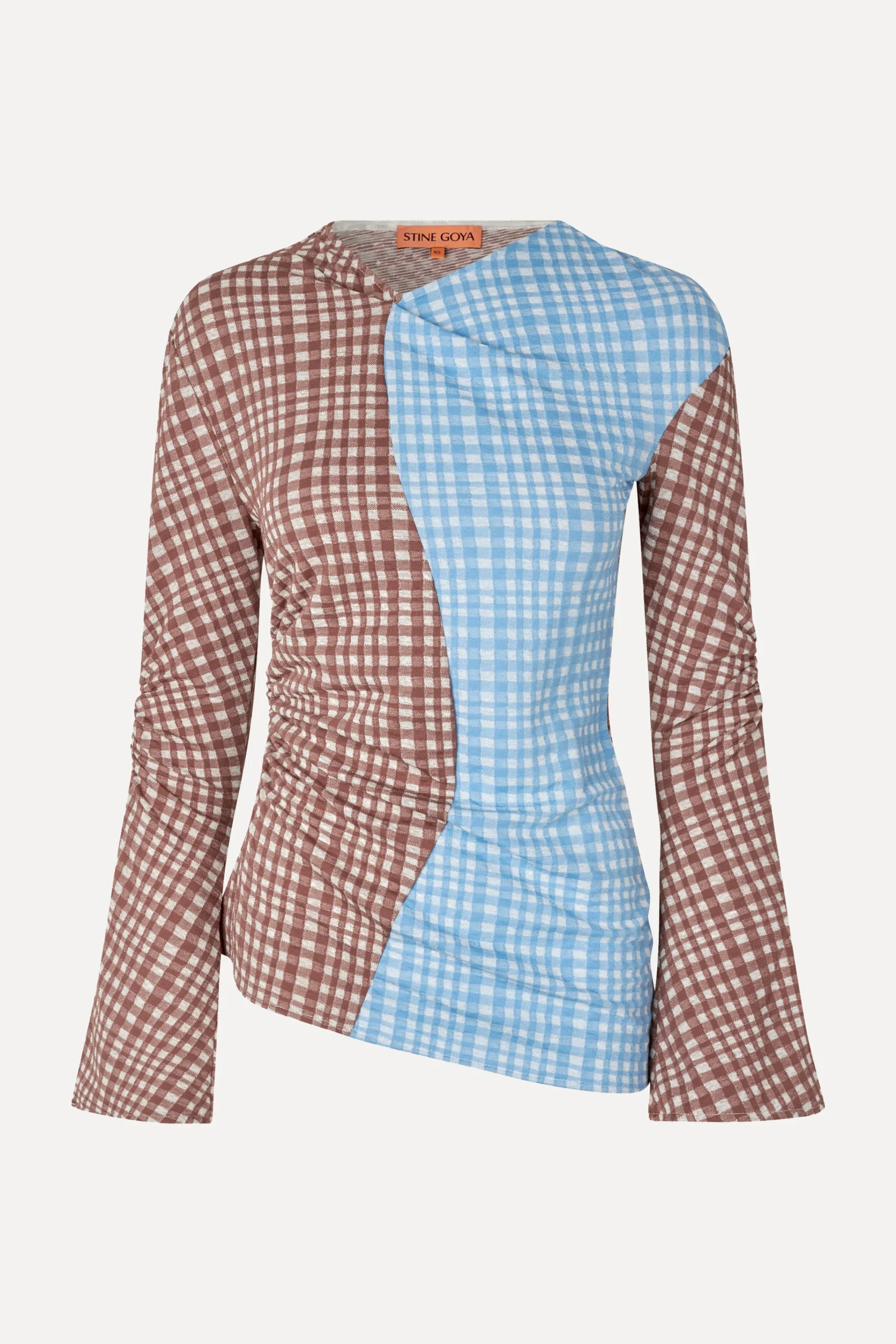 SGClementine Blouse - Brown Check-STINE GOYA Outlet