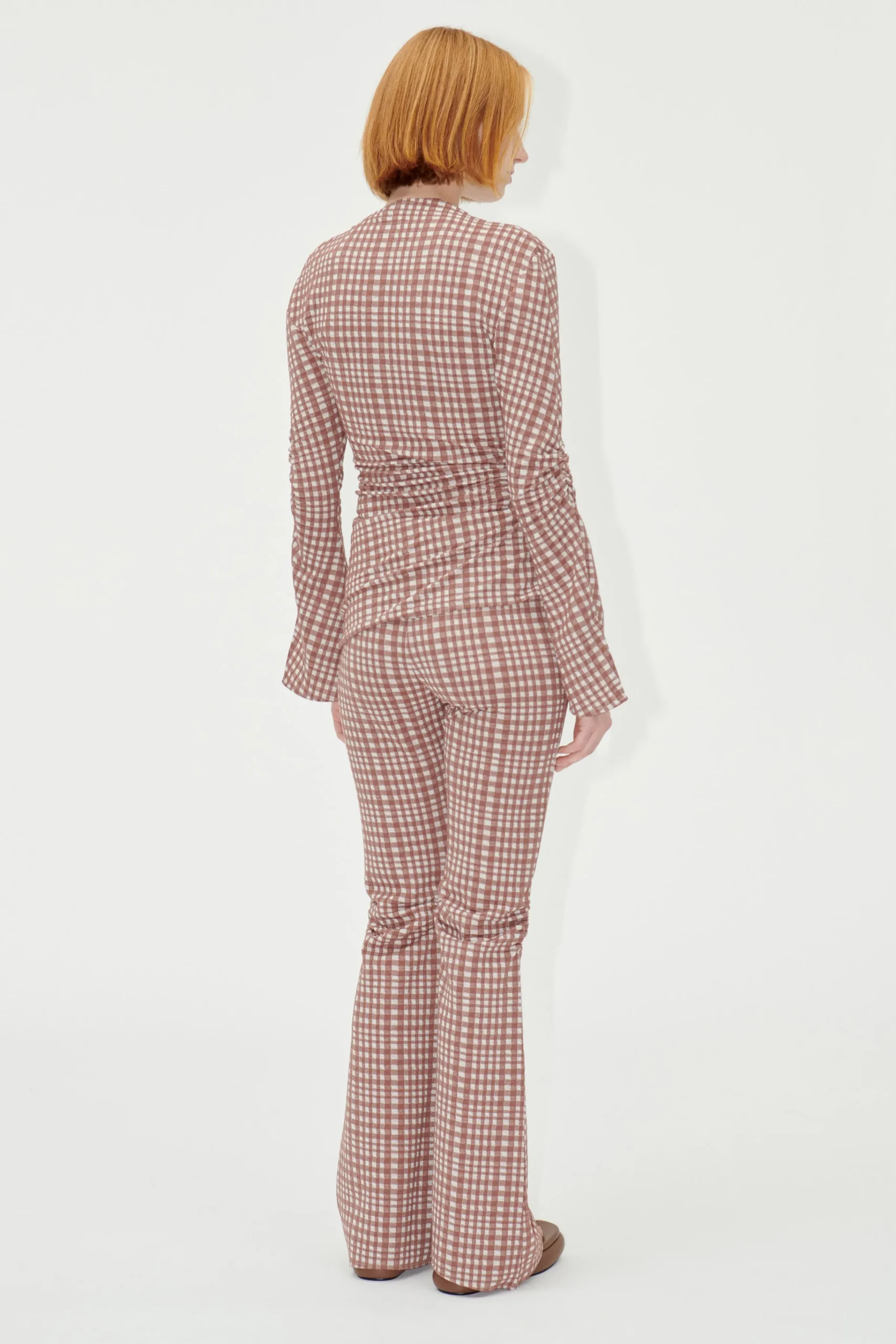 SGLenny Pants - Brown Check-STINE GOYA Hot
