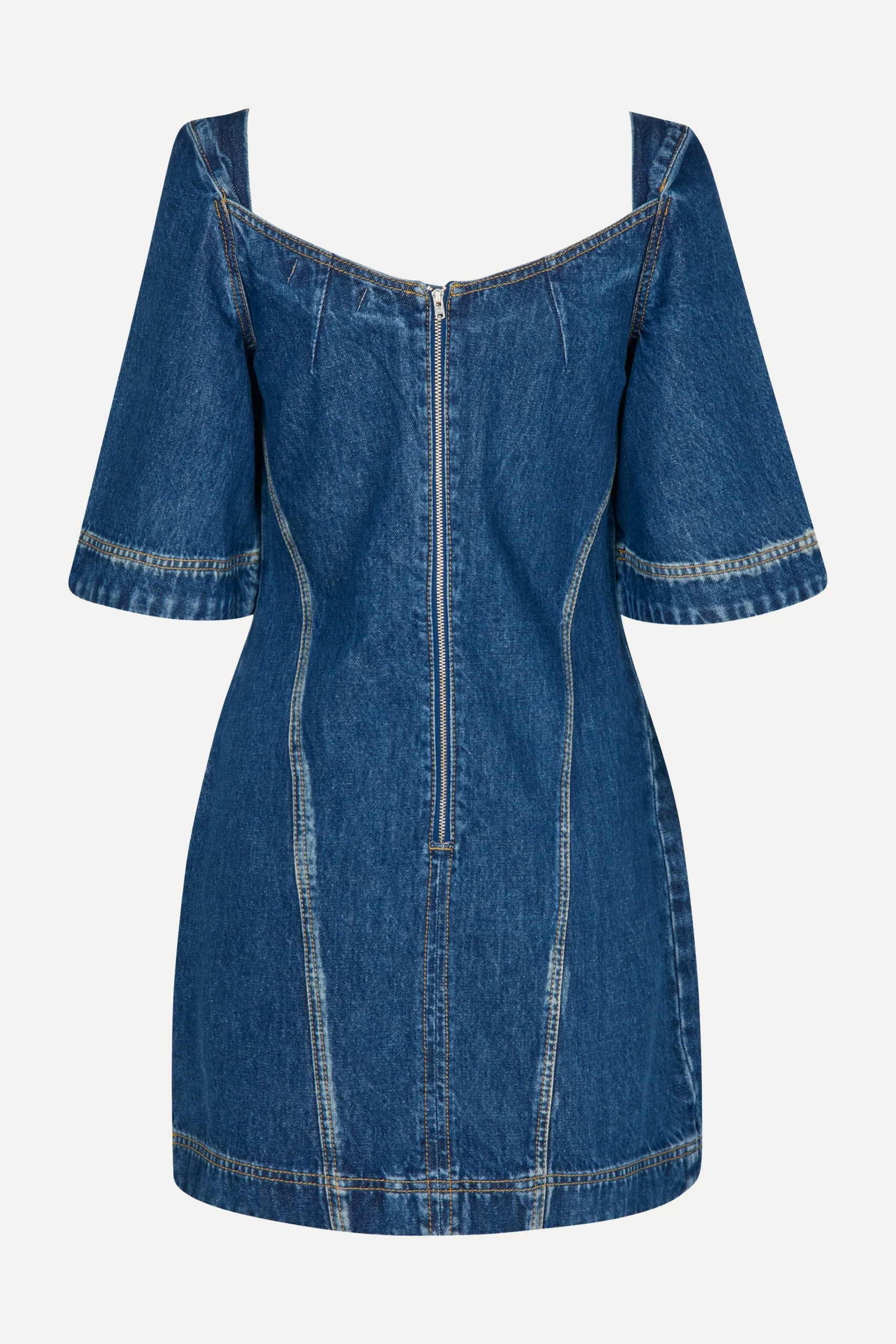 SGYvonne Denim Dress - Trompe L'oeil-STINE GOYA Discount