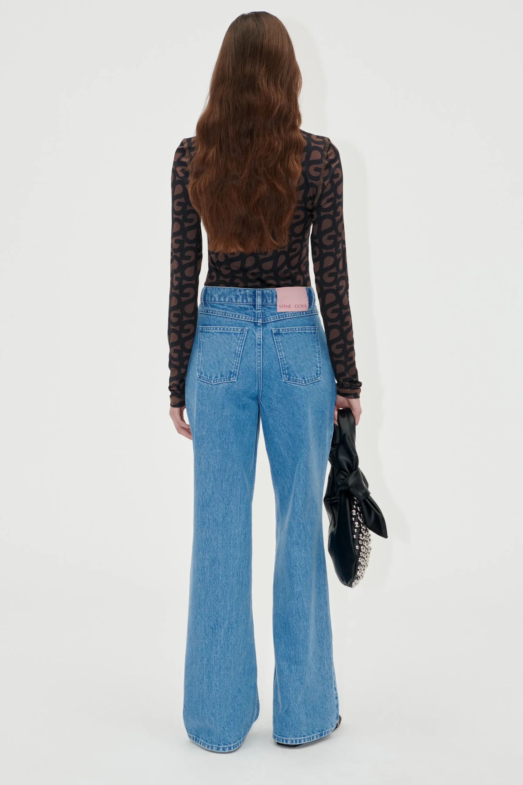 Straight Leg Long Pants - Denim Blue-STINE GOYA Cheap