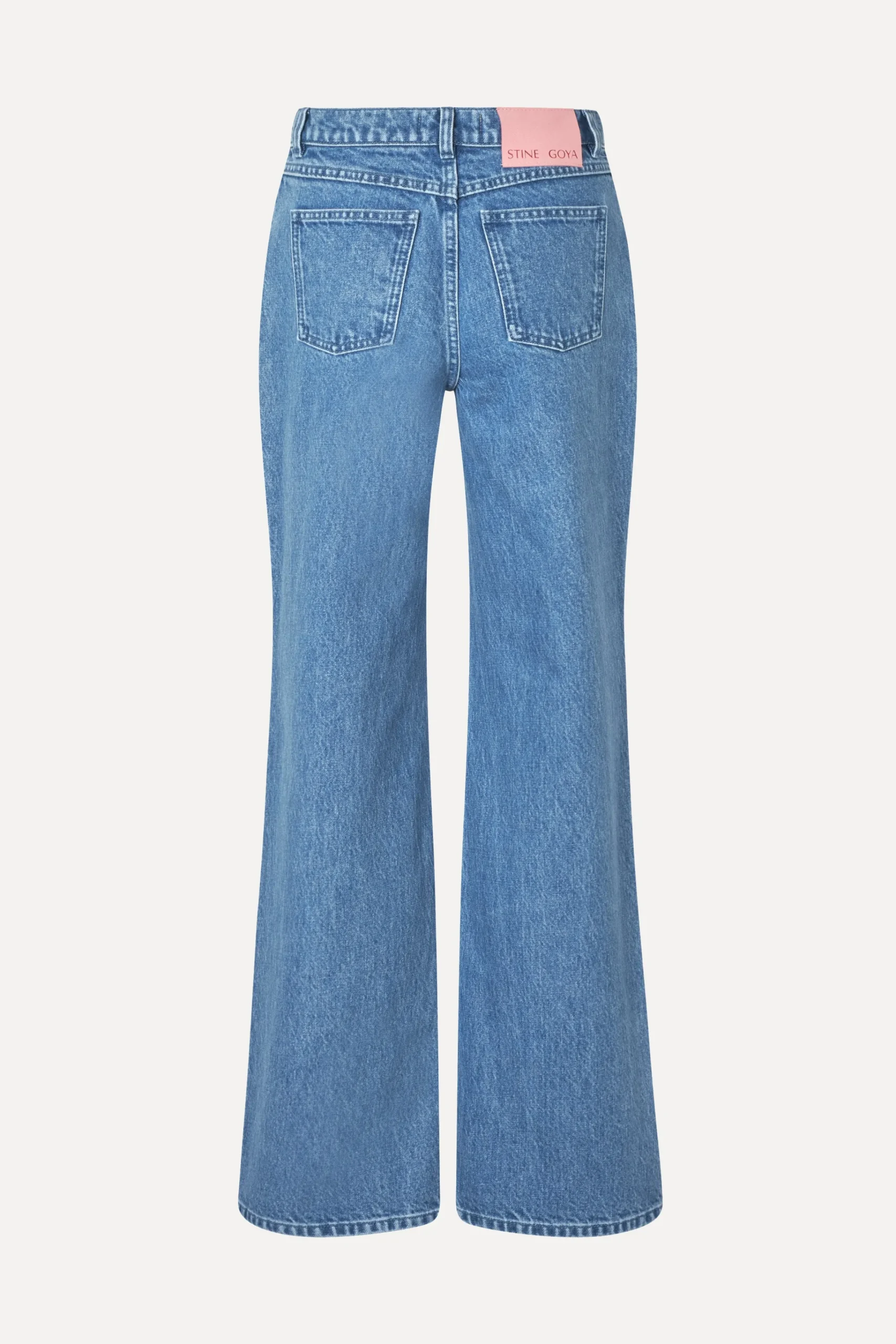 Straight Leg Long Pants - Denim Blue-STINE GOYA Cheap