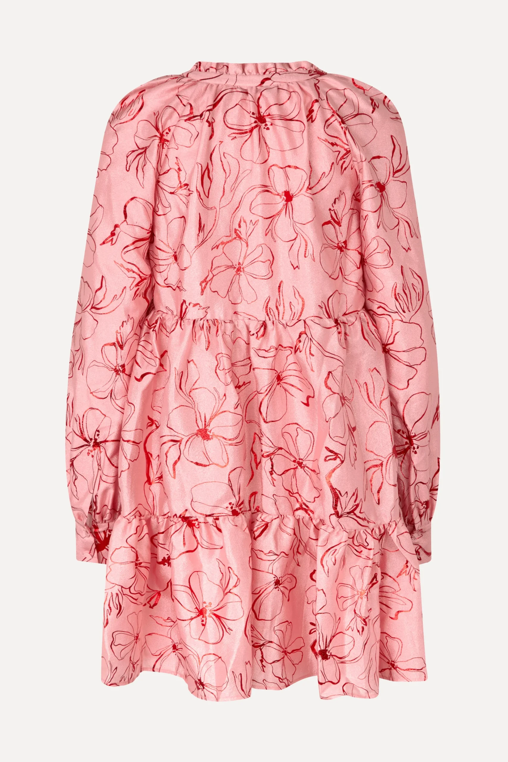 Tier Voluminous Mini Dress - Foil Foliage-STINE GOYA New