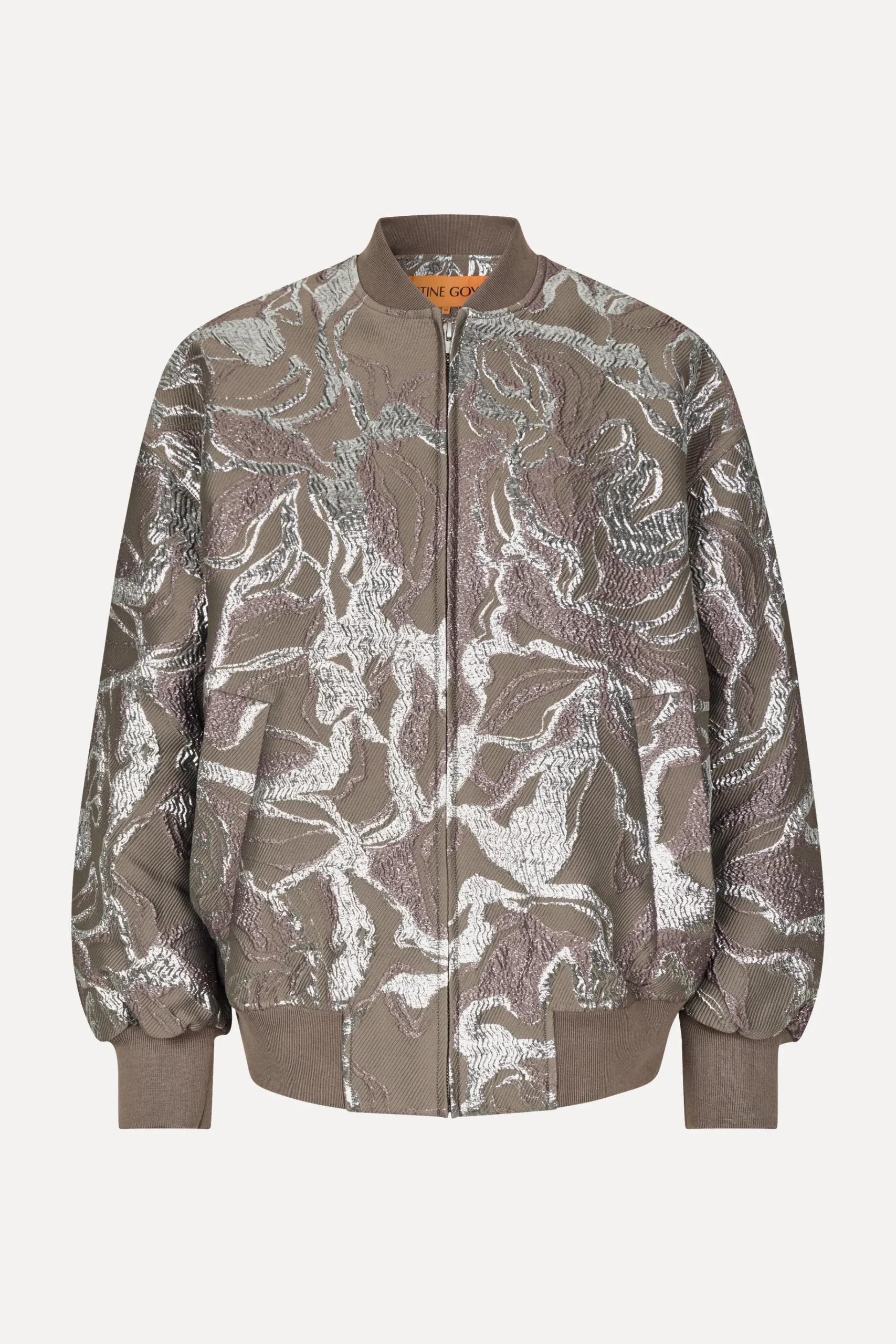 Volominous Bomber Jacket - Abstract Foliage-STINE GOYA Clearance