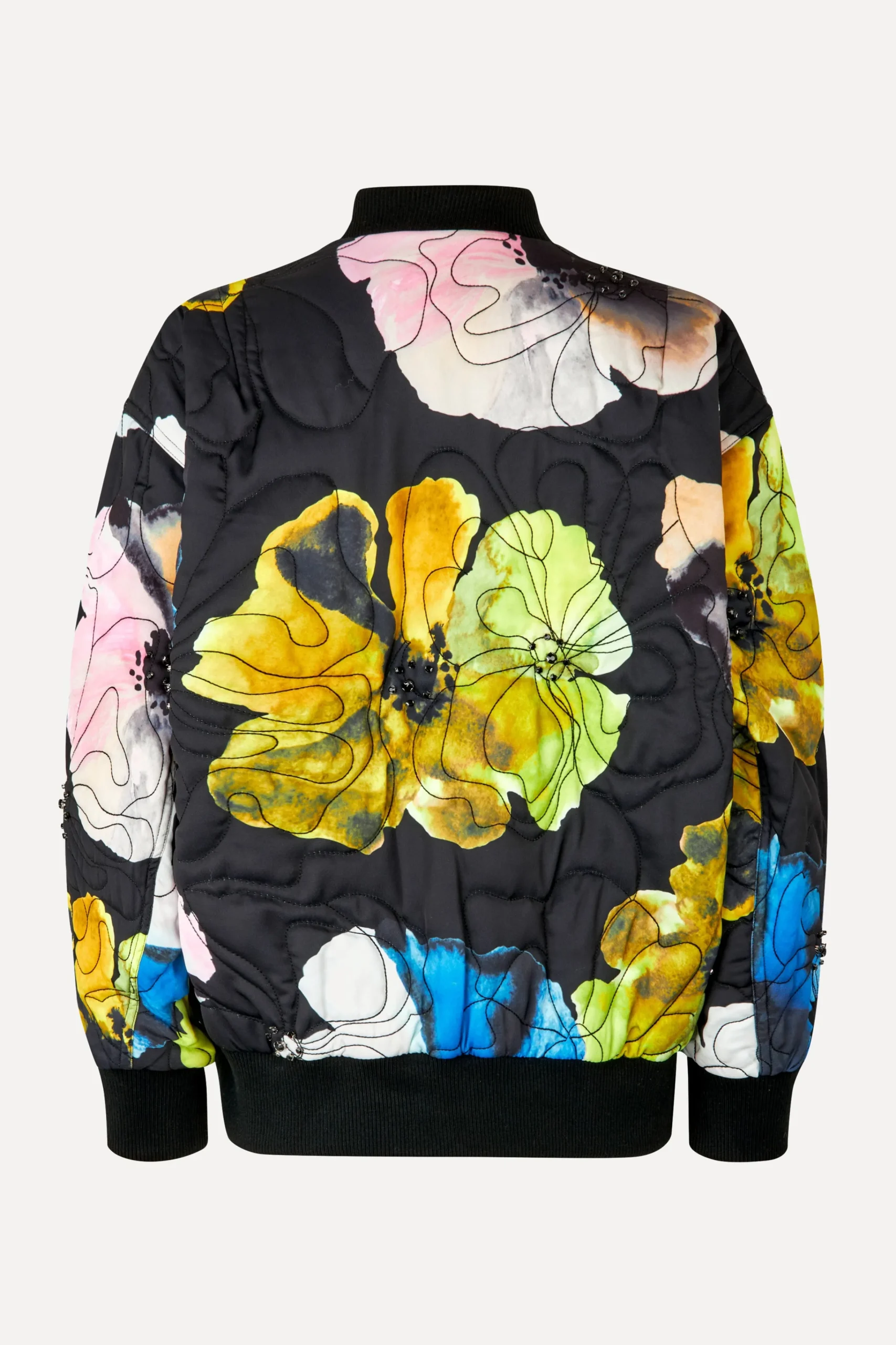 Voluminous Bomber Jacket - Watercolor Bloom-STINE GOYA Cheap